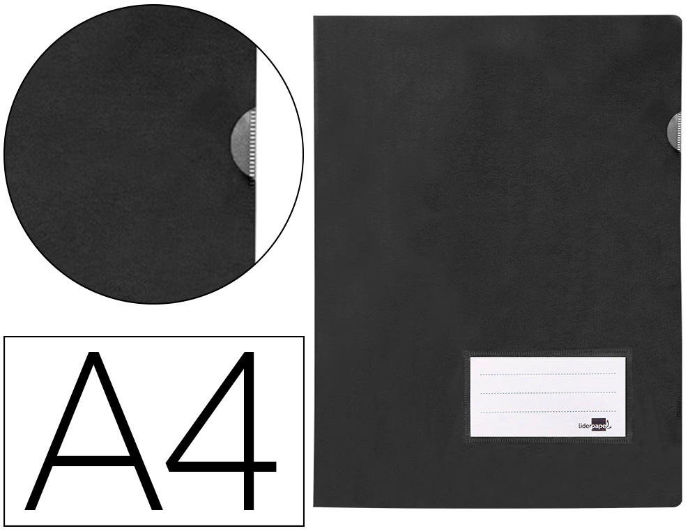 CARPETA LIDERPAPEL DOSSIER A4 UERO NEGRO OPACO