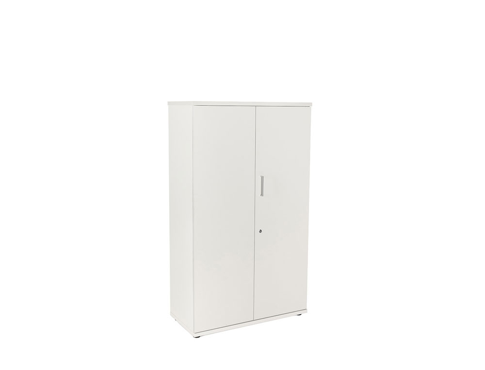 ARMARIO ROCADA CON TRES ESTANTES Y DOS PUERTAS SERIE STORE 156X90X45 CM ACABADO BLANCO/BLANCO