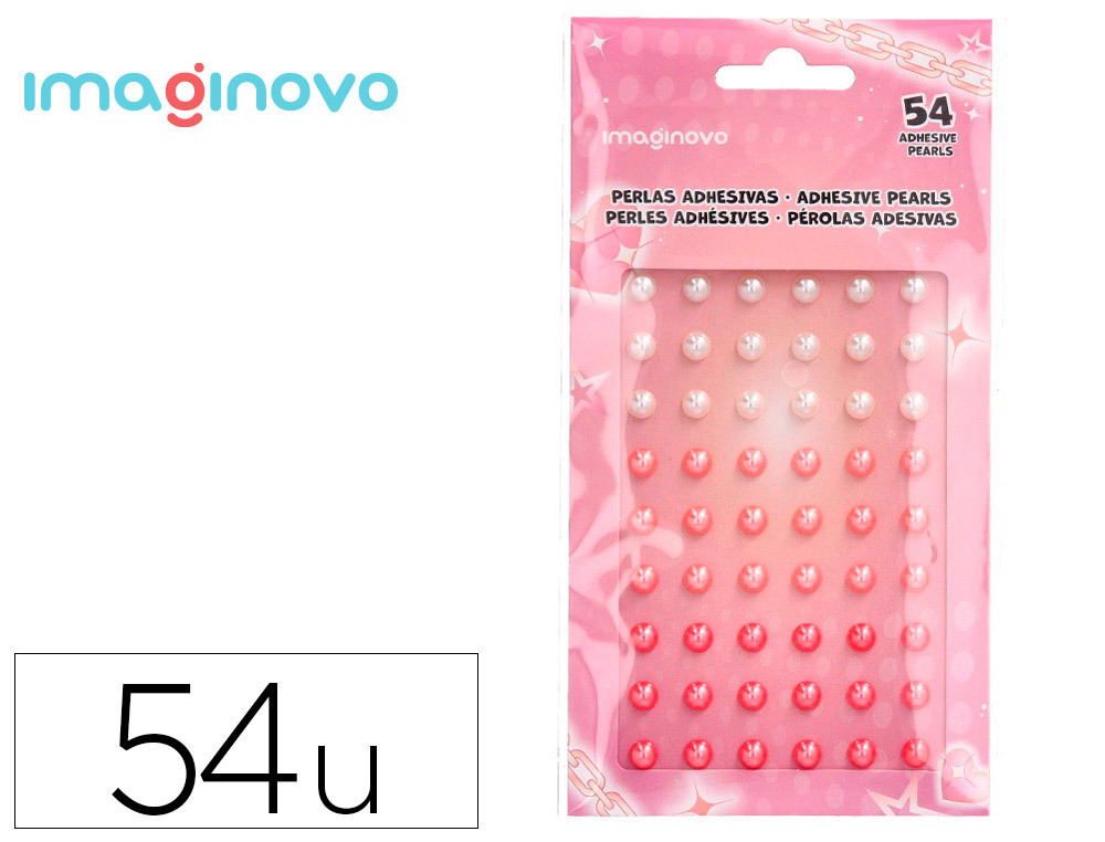 PEGATINAS IMAGINOVO GEMAS BLANCAS Y ROSAS BRILLANTES CON RELIEVE PARA TODAS SUPERFICIES 190X105 MM EN