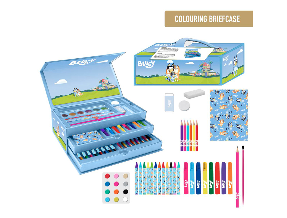 SET DE PAPELERIA COLOREABLE MALETIN BLUEY