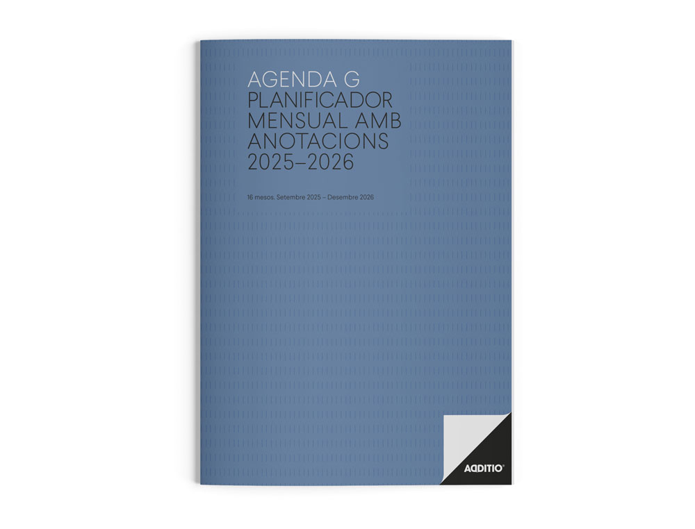 AGENDA G MES VISTA ADDITIO PLANIFICADOR 16 MESES 19,5X28,5 CM COLORES SURTIDOS CATALAN