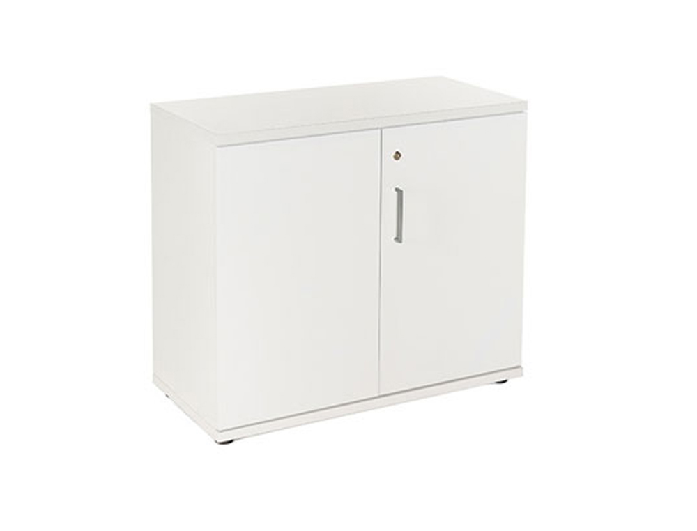 ARMARIO ROCADA CON UN ESTANTE Y DOS PUERTAS ENTERAS SERIE STORE 78X90X45 CM ACABADO GRIS/BLANCO