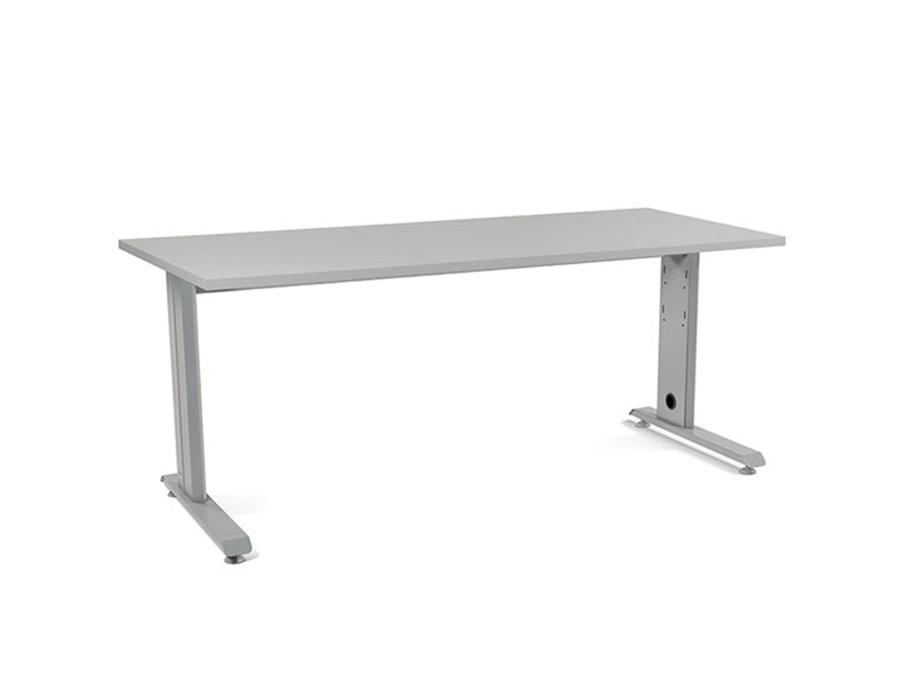 MESA DE OFICINA ROCADA METAL 2003AC02 GRIS/GRIS 180X80 CM