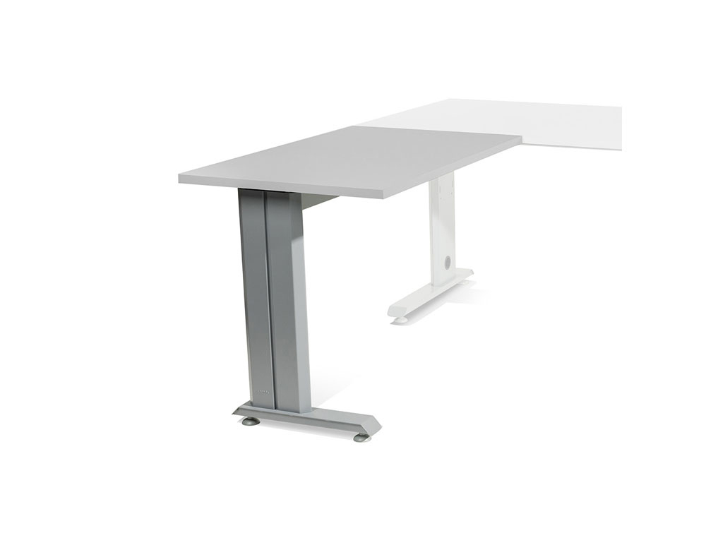 ALA PARA MESA ROCADA SERIE METAL 60X100 CM DERECHA O IZQUIERDA ACABADO GRIS/GRIS