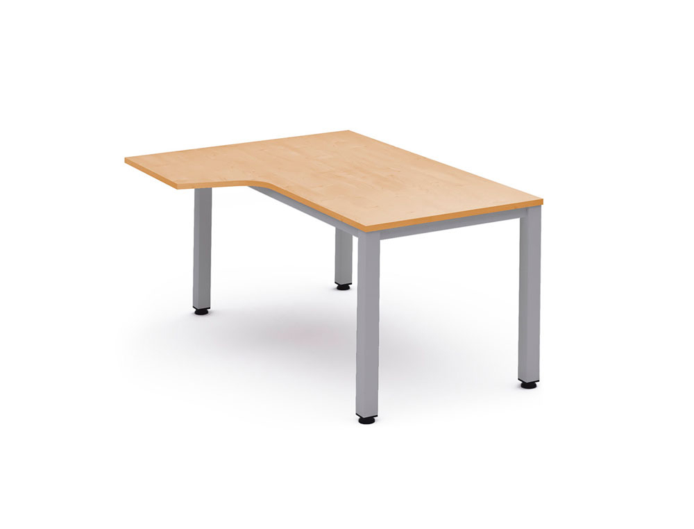 MESA ROCADA SERIE EXECUTIVE 180X110 CM IZQUIERDA ACABADO GRIS/HAYA