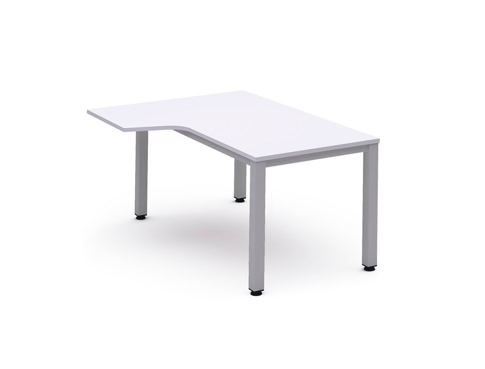 MESA ROCADA SERIE EXECUTIVE 180X110 CM IZQUIERDA ACABADO GRIS/BLANCO