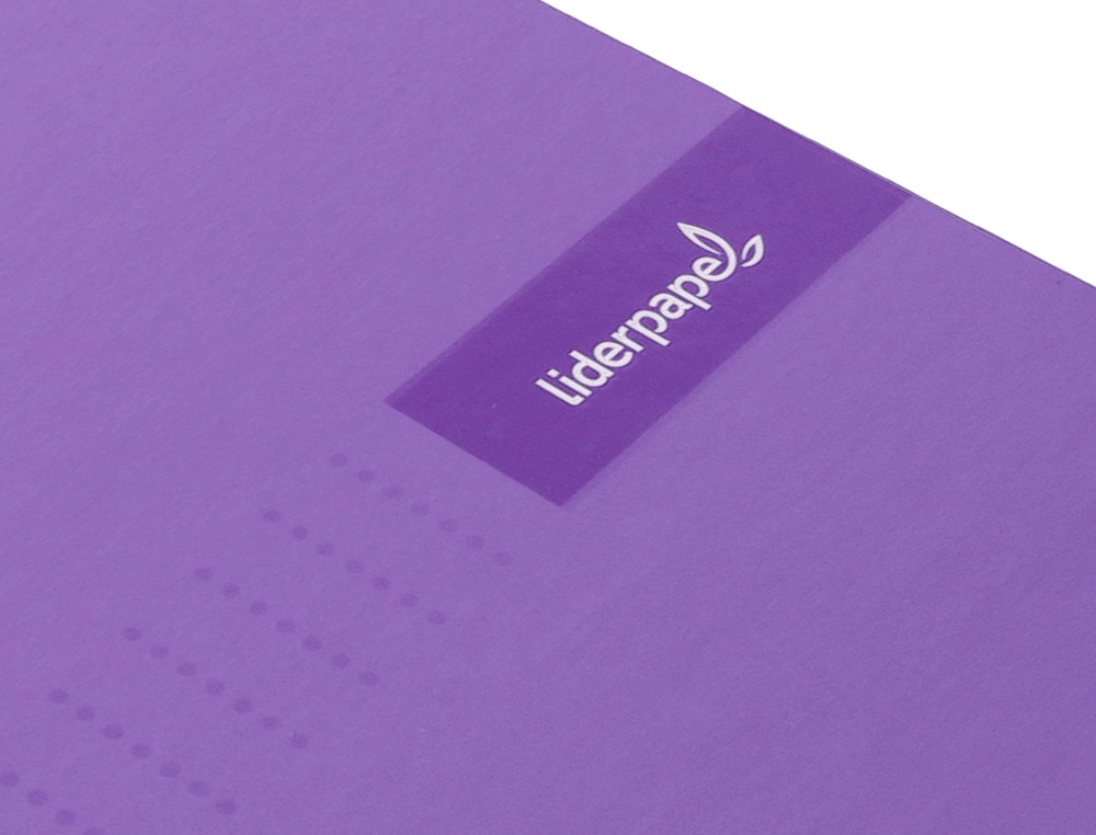 CUADERNO ESPIRAL LIDERPAPEL A5 MICRO CRAFTY TAPA FORRADA 120H 90 GR CUADRO 5MM 5 BANDAS6 TALADROS COLOR VIOLETA