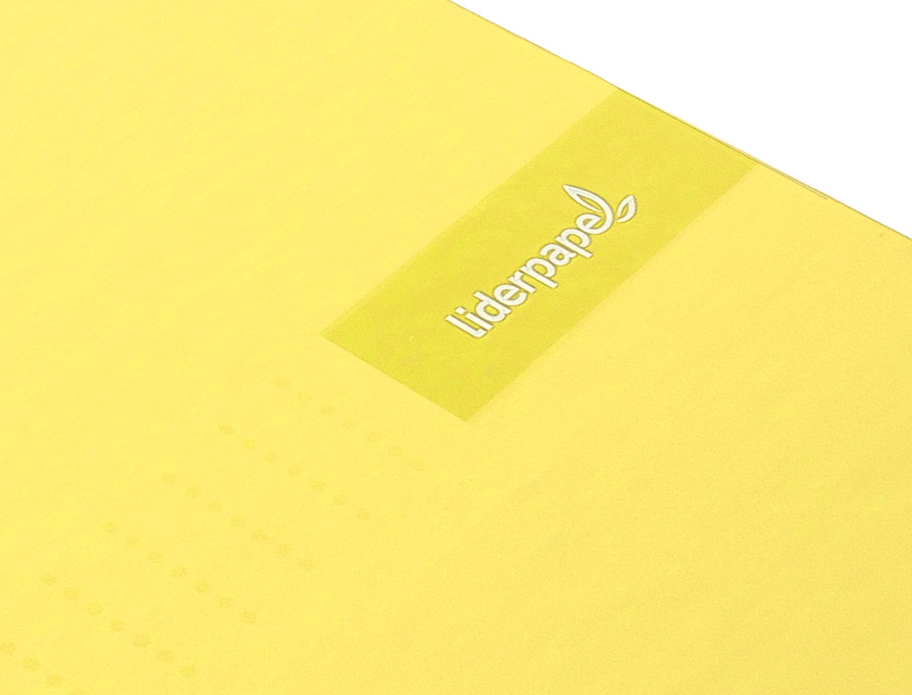 CUADERNO ESPIRAL LIDERPAPEL A4 CRAFTY TAPA FORRADA 80H 90GR CUADRO 4MM CON MARGEN COLOR AMARILLO