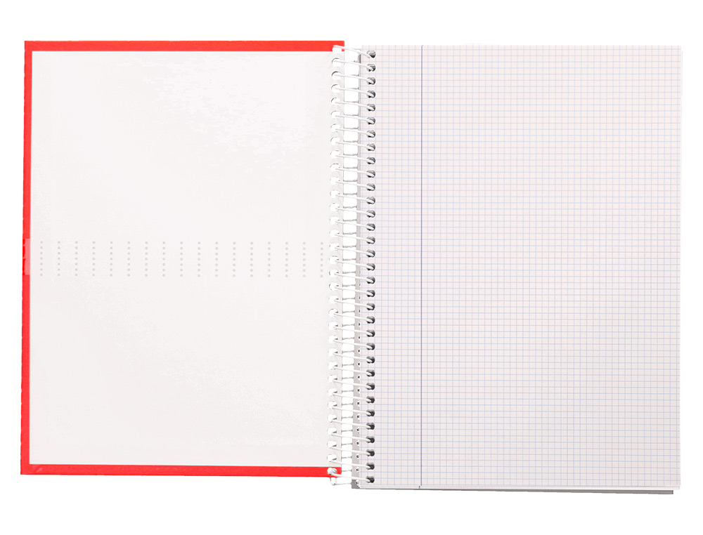 CUADERNO ESPIRAL LIDERPAPEL A4 CRAFTY TAPA FORRADA 80H 90 90GR CUADRO 4MM CON MARGEN COLORES SURTIDOS