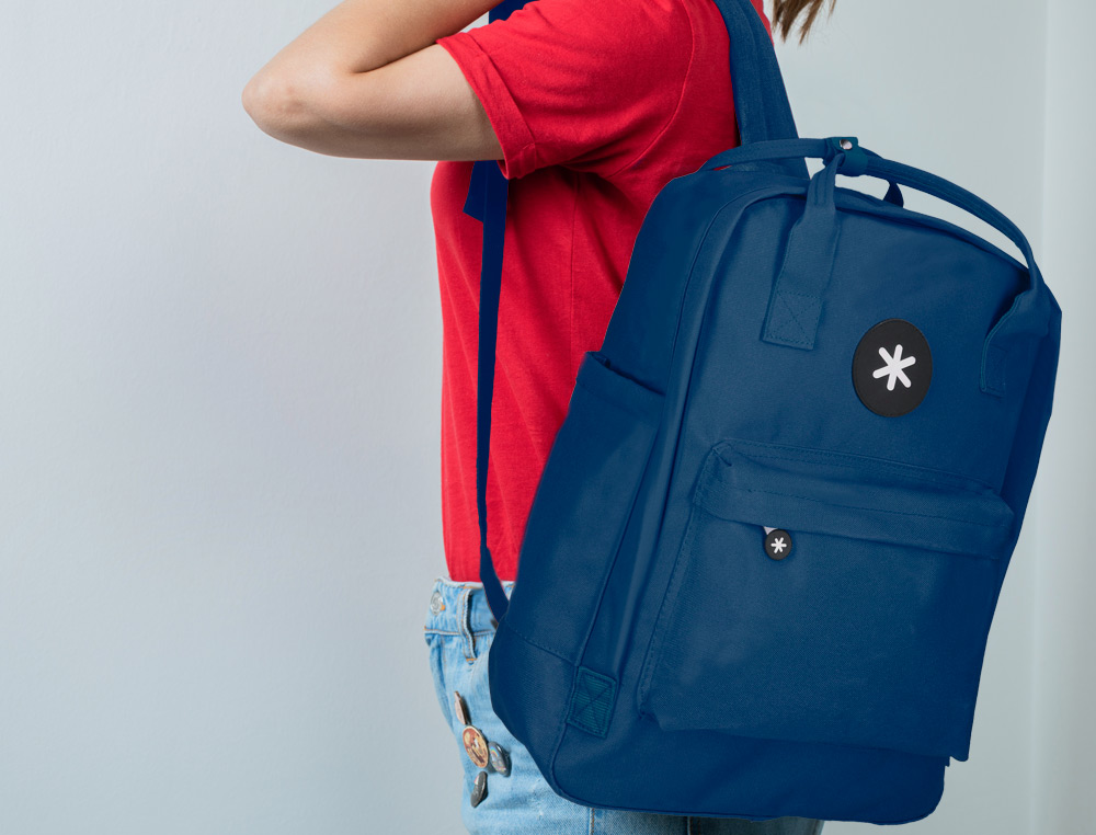 MOCHILA ANTARTIK 2 ASAS Y BOLSILLOS EXTERIORES AZUL 300X115X390 MM