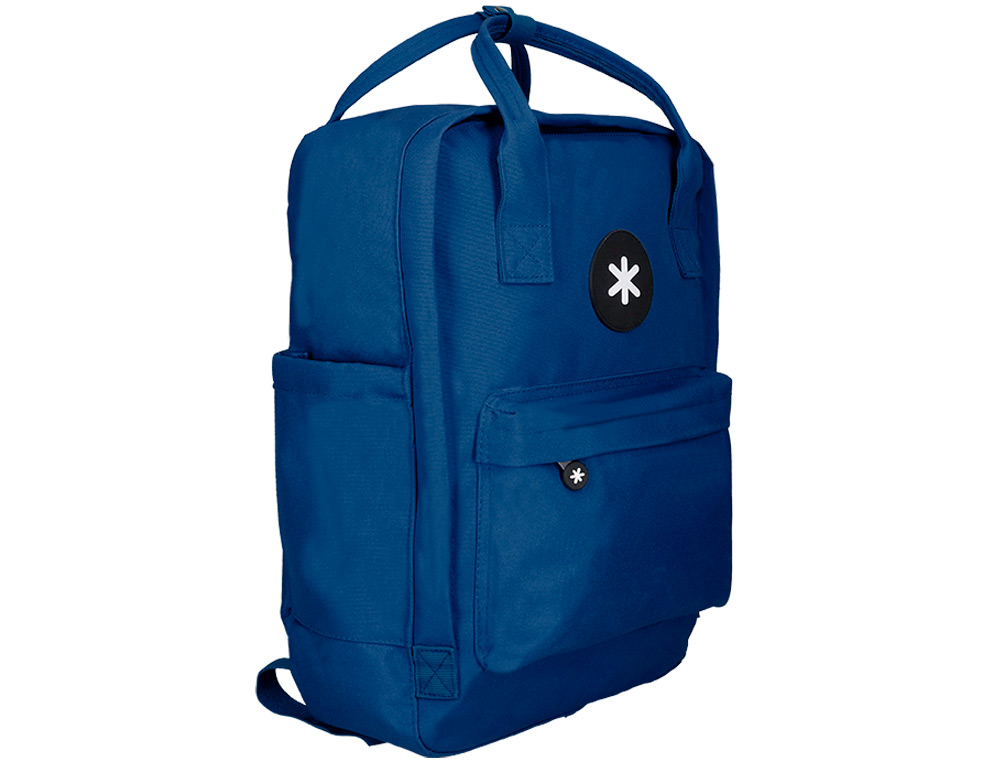 MOCHILA ANTARTIK 2 ASAS Y BOLSILLOS EXTERIORES AZUL 300X115X390 MM