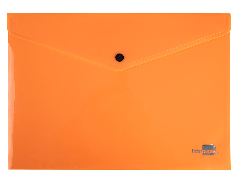 CARPETA LIDERPAPEL DOSSIER BROCHE POLIPROPILENO DIN A4 NARANJA FLUOR OPACO 50 HOJAS