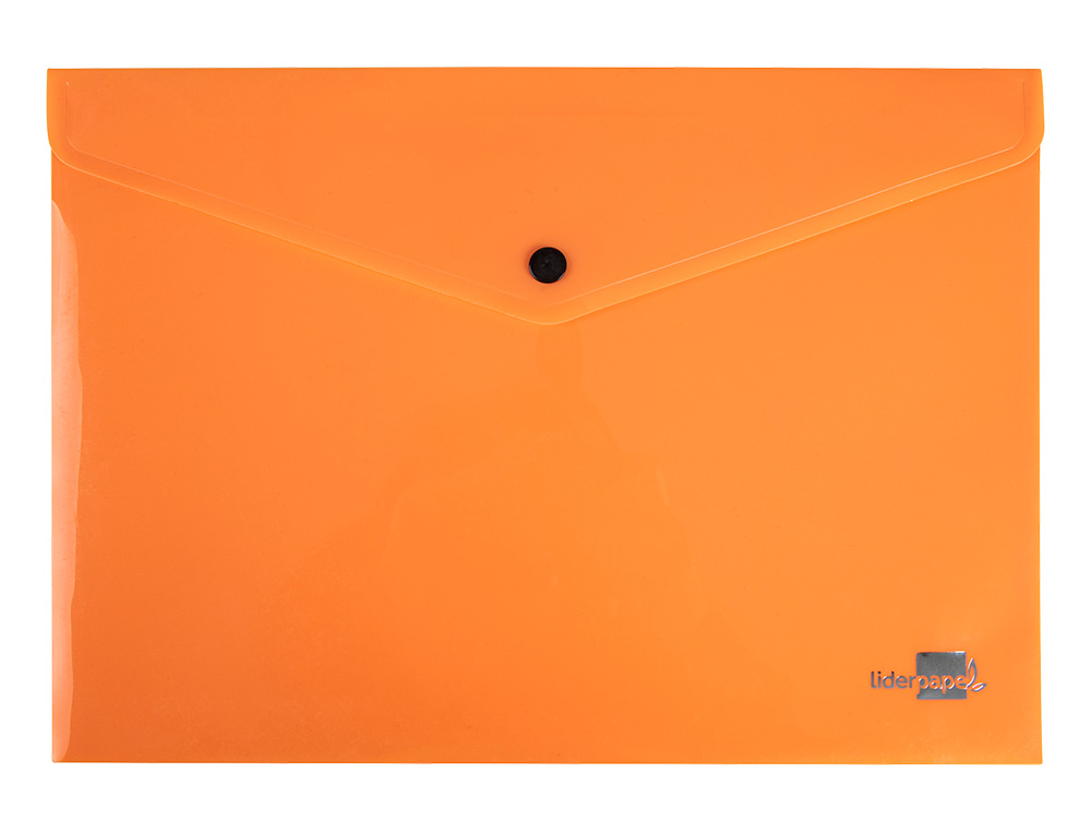 CARPETA LIDERPAPEL DOSSIER BROCHE POLIPROPILENO DIN A4 NARANJA FLUOR OPACO 50 HOJAS