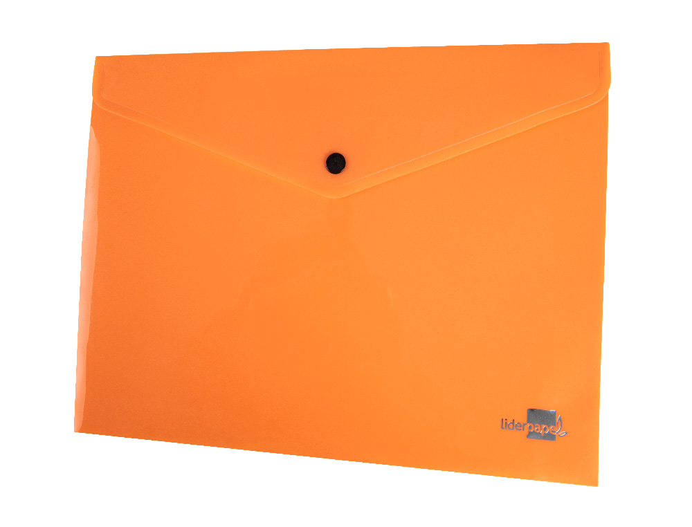 CARPETA LIDERPAPEL DOSSIER BROCHE POLIPROPILENO DIN A4 NARANJA FLUOR OPACO 50 HOJAS