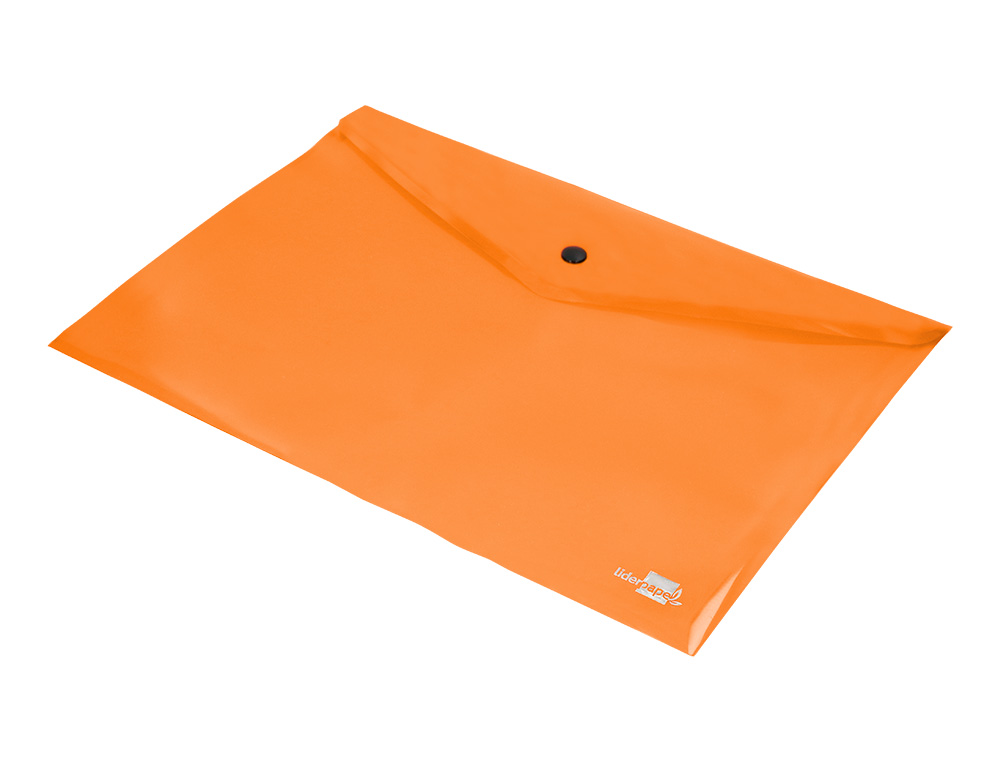 CARPETA LIDERPAPEL DOSSIER BROCHE POLIPROPILENO DIN A4 NARANJA FLUOR OPACO 50 HOJAS