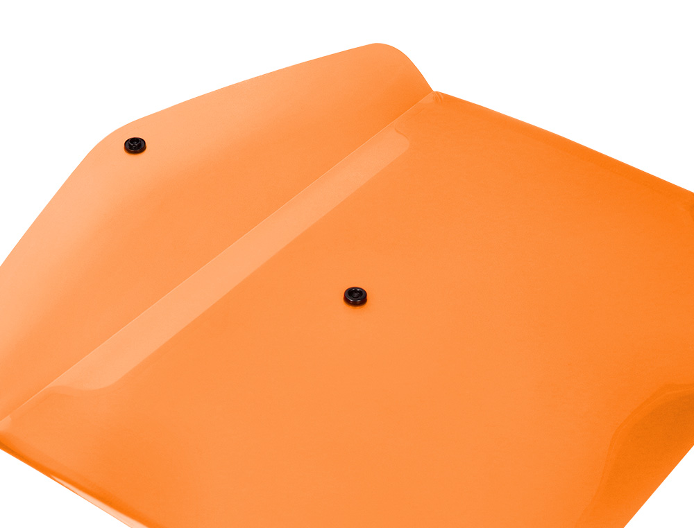 CARPETA LIDERPAPEL DOSSIER BROCHE POLIPROPILENO DIN A4 NARANJA FLUOR OPACO 50 HOJAS