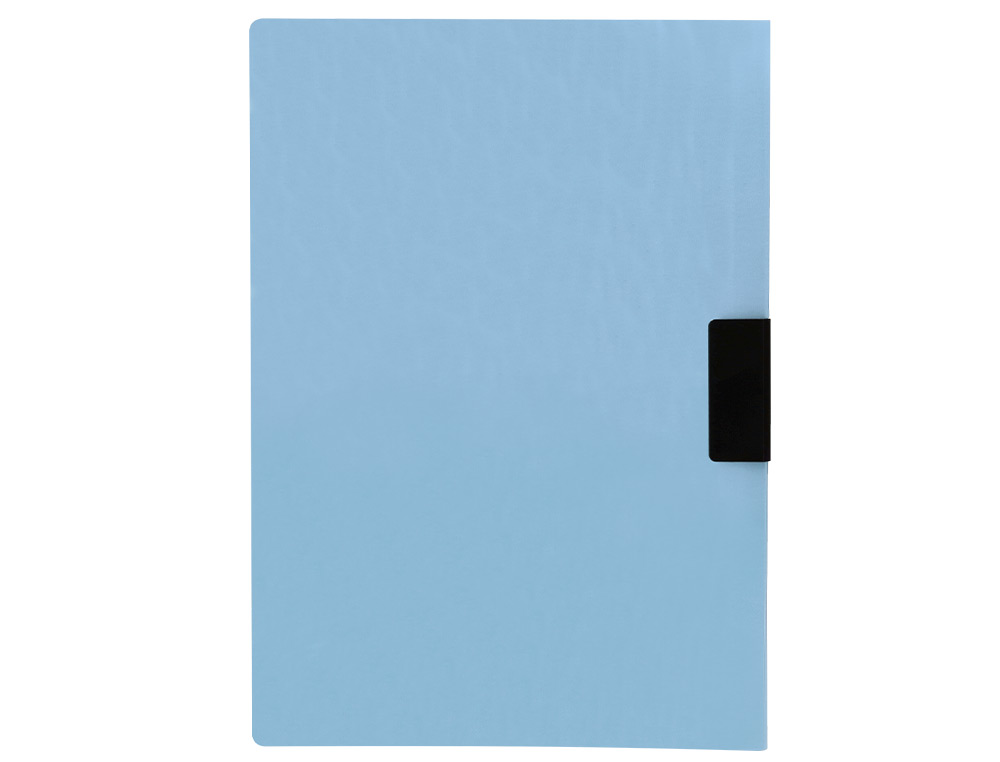 CARPETA LIDERPAPEL DOSSIER PINZA LATERAL POLIPROPILENO DIN A4 CELESTE OPACO 30 HOJAS PINZA DESLIZANTE