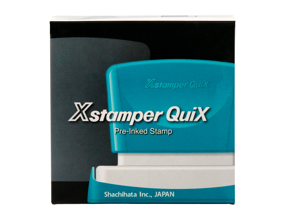 SELLO X'STAMPER QUIX PERSONALIZABLE COLOR AZUL MEDIDAS 24X49 MM Q-12