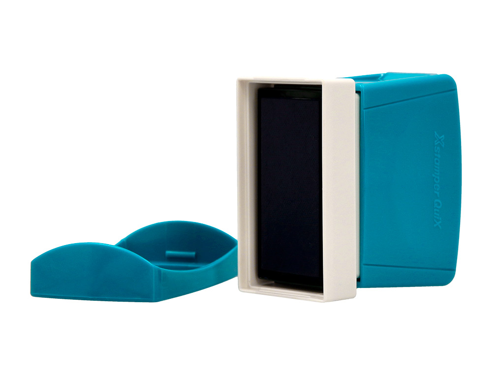 SELLO X'STAMPER QUIX PERSONALIZABLE COLOR AZUL MEDIDAS 24X49 MM Q-12