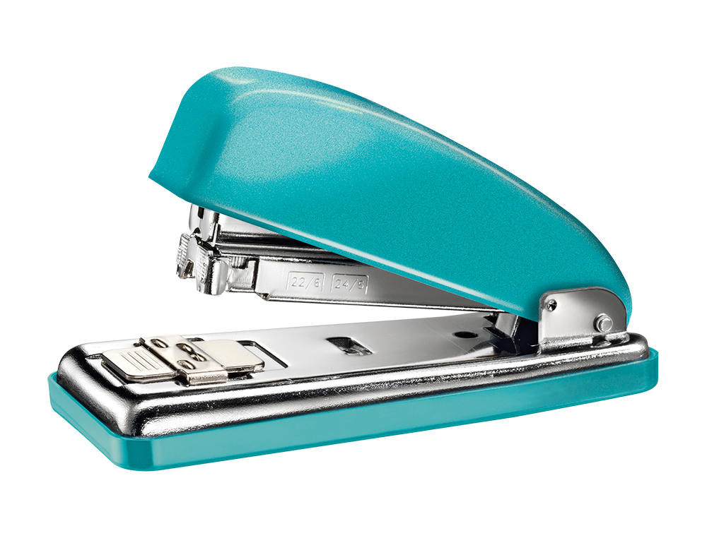 GRAPADORA PETRUS 226 CLASSIC WOW TURQUESA METALIZADO CAPACIDAD 30 HOJAS EN BLISTER