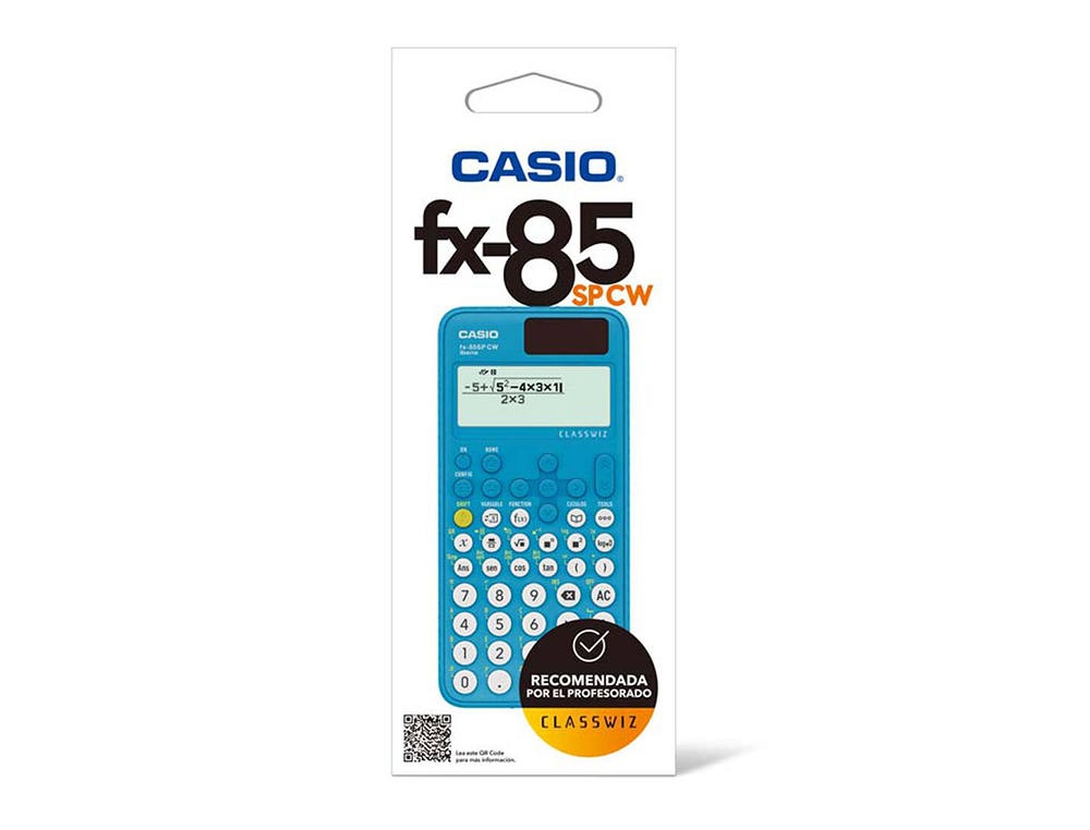 CALCULADORA CASIO FX-85SP CW IBERIA SOLAR CIENTIFICA +300 FUNCIONES 9 MEMORIAS 15+10+2 DIGITOS 16 MB FLASH CON TAPA