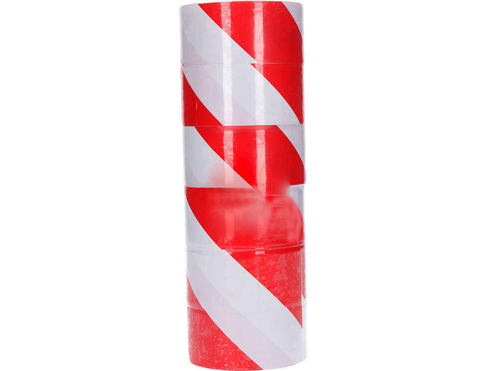 CINTA DE SEALIZACION Q-CONNECT NO ADHESIVA ROJO Y BLANCO 300 MT X 75 MM