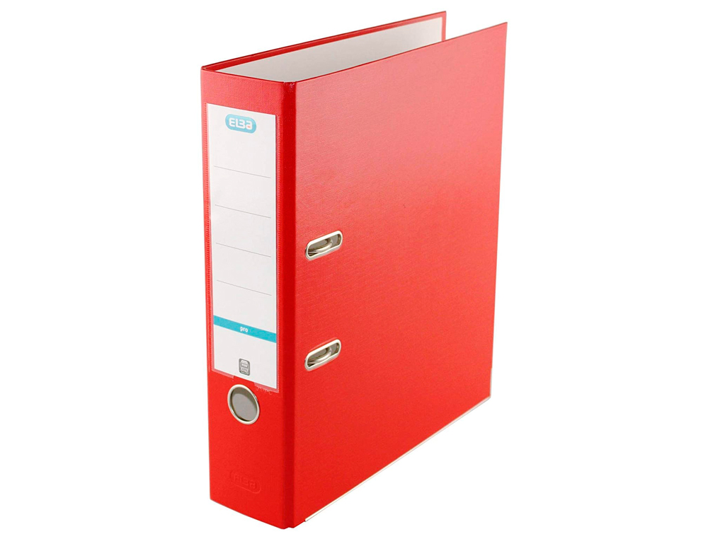 ARCHIVADOR DE PALANCA ELBA TOP CARTON COMPACTO POLIPROPILENO CON RADO DIN A4 LOMO DE 80 MM ROJO
