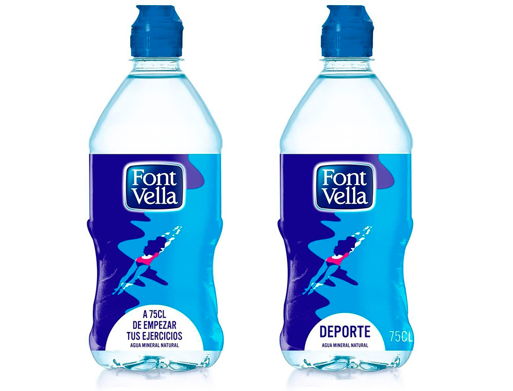 AGUA MINERAL NATURAL FONT VELLA BOTELLA DE 750 ML