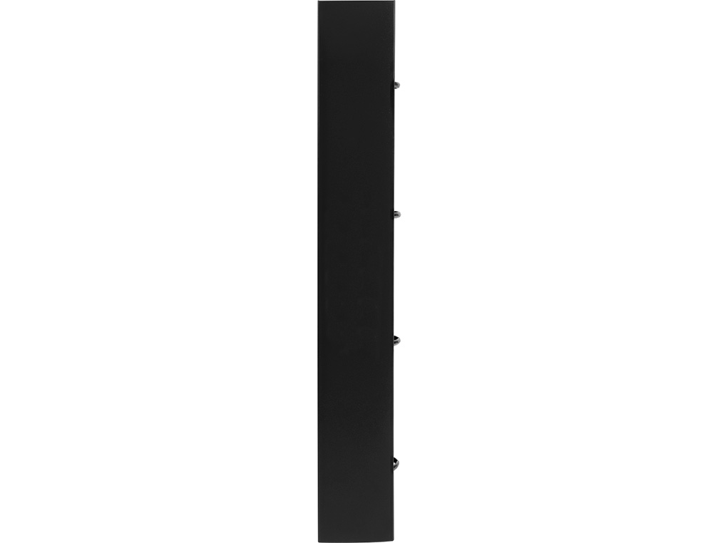 CARPETA CON RECAMBIO LIDERPAPEL A4 CUADRO 5MM 100 HOJAS 80G POLIPROPILENO 4 ANILLAS 40MM NEGRO OPACO