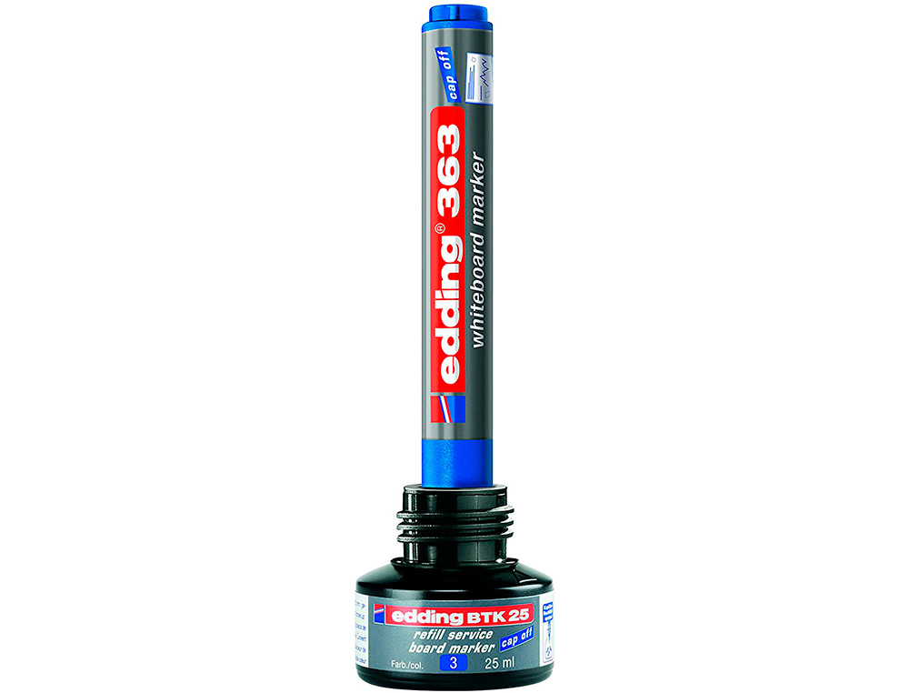 TINTA ROTULADOR EDDING PIZARRA BLANCA BTK-25 COLOR AZUL BOTE 25 ML