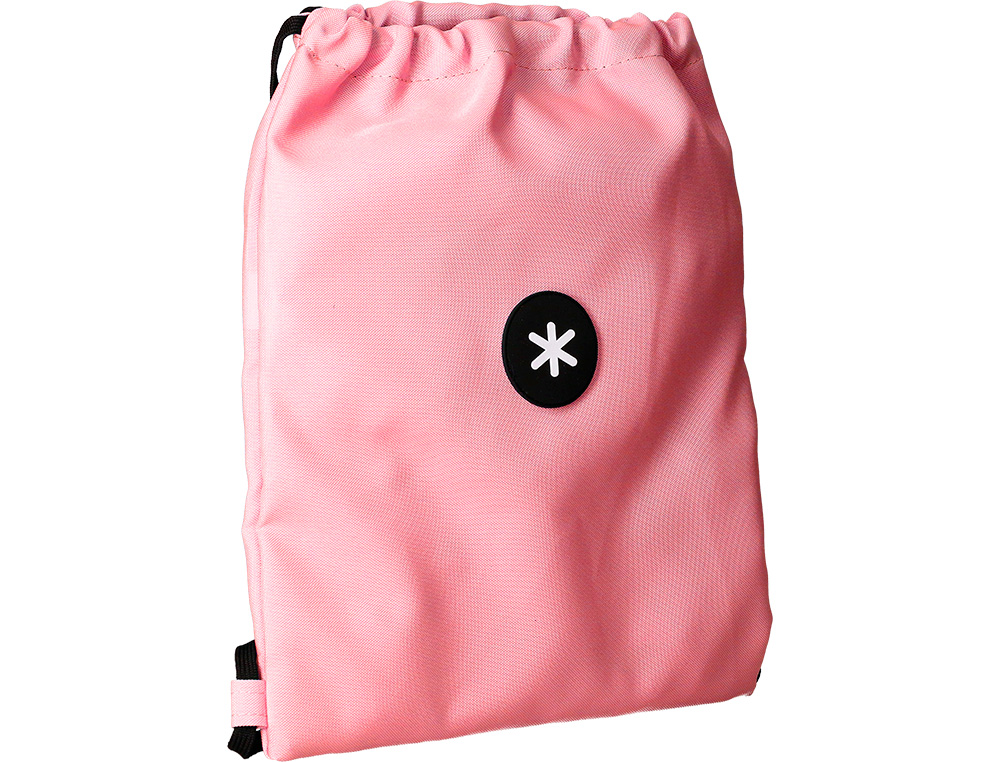 MOCHILA SACO PLANO ANTARTIK BOLSILLO INTERIOR CON CREMALLERA COLOR CORAL 350X400 MM