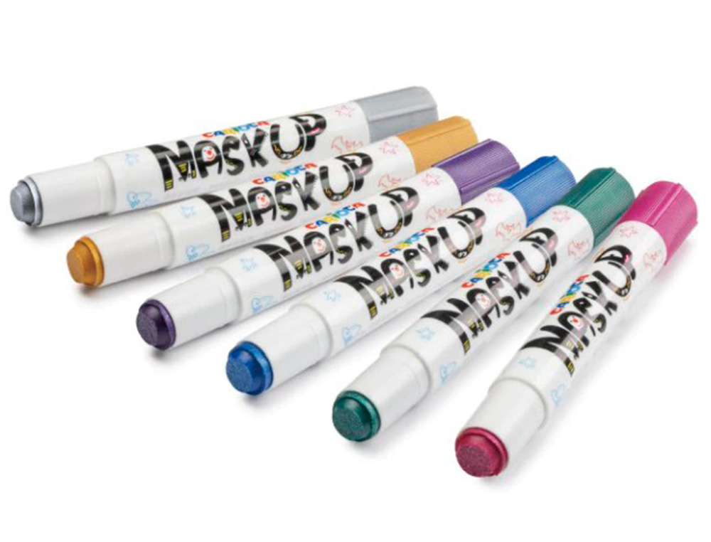 BARRA DE MAQUILLAJE CARIOCA MASK UP METALLIC CAJA DE 6 COLORES SURTIDOS