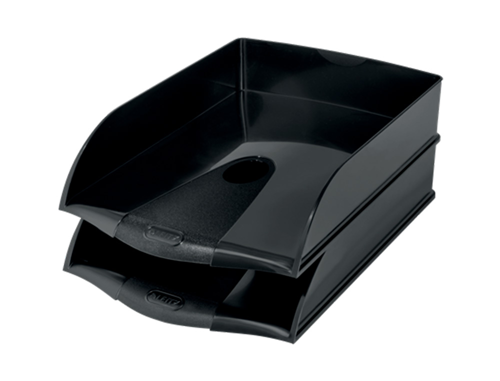 BANDEJA SOBREMESA PLASTICO LEITZ RECYCLE VERTICAL COLOR NEGRO 255X385X70 MM