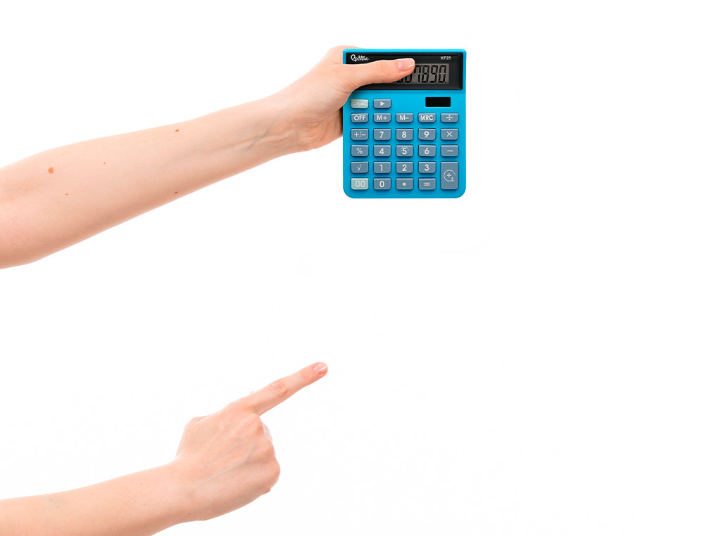 CALCULADORA LIDERPAPEL SOBREMESA XF21 10 DIGITOS SOLAR Y PILAS COLOR AZUL 127X105X24 MM