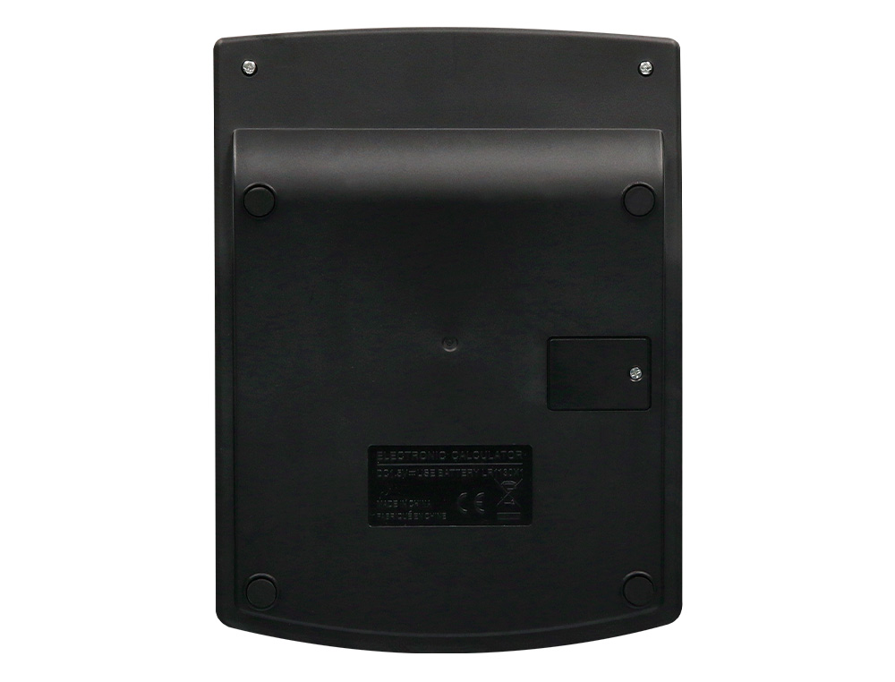 CALCULADORA LIDERPAPEL SOBREMESA XF27 12 DIGITOS TASAS SOLAR Y PILAS COLOR NEGRO 155X115X25 MM