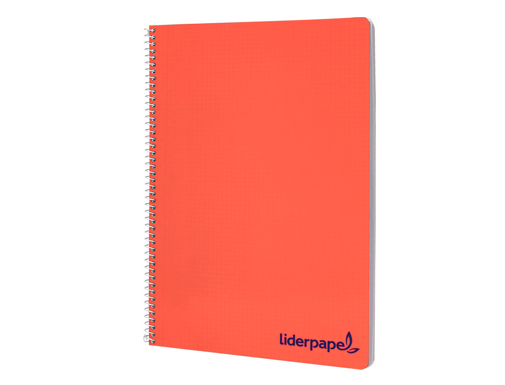 CUADERNO ESPIRAL LIDERPAPEL A4 WONDER TAPA PLASTICO 80H 90GR CUADRO 5MM CON MARGEN COLORES SURTIDOS