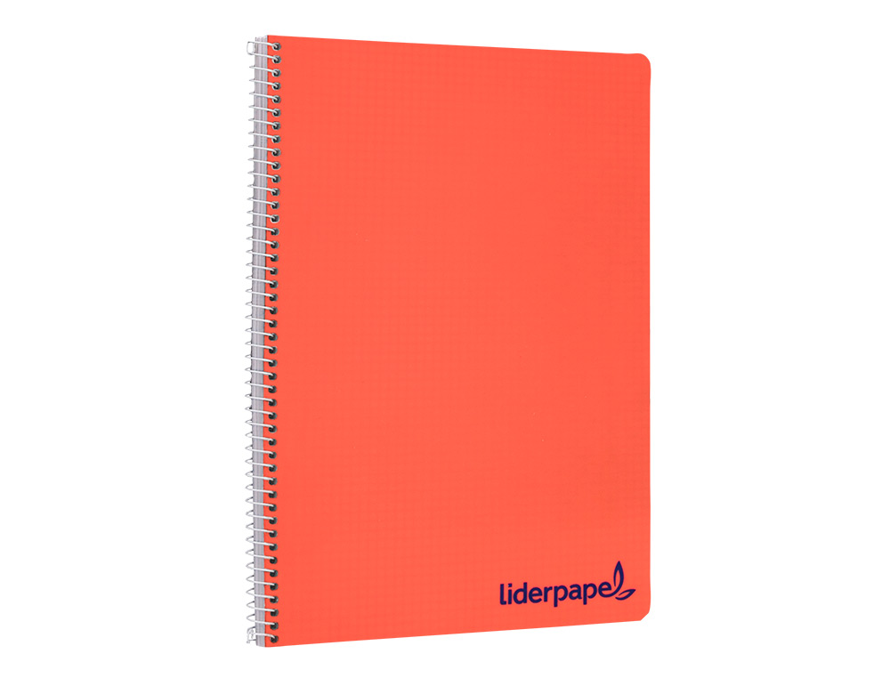 CUADERNO ESPIRAL LIDERPAPEL A4 WONDER TAPA PLASTICO 80H 90GR CUADRO 5MM CON MARGEN COLORES SURTIDOS