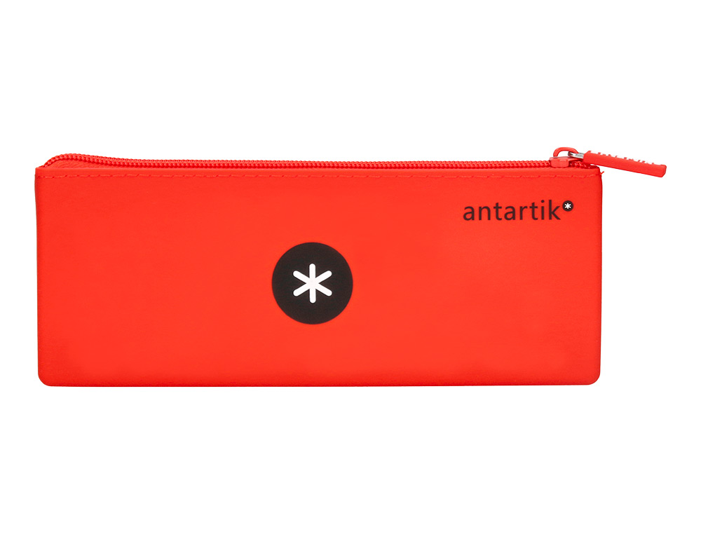 ESTUCHE PORTATODO ANTARTIK SILICONA TRIANGULAR COLORES SURTIDOS INTENSOS AZUL MOSTAZA NEGRO Y ROJO