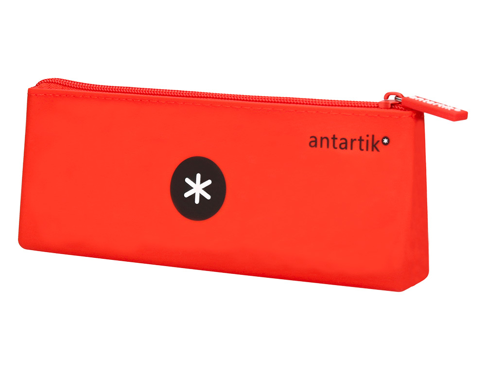 ESTUCHE PORTATODO ANTARTIK SILICONA TRIANGULAR COLORES SURTIDOS INTENSOS AZUL MOSTAZA NEGRO Y ROJO