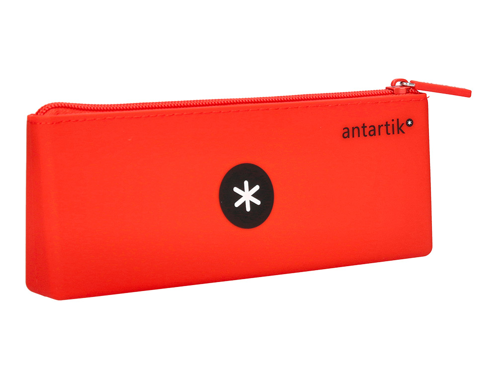 ESTUCHE PORTATODO ANTARTIK SILICONA TRIANGULAR COLORES SURTIDOS INTENSOS AZUL MOSTAZA NEGRO Y ROJO