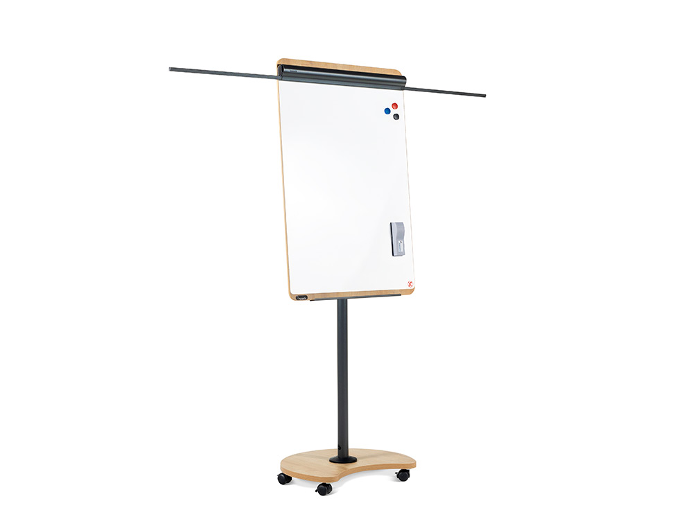 PIZARRA BLANCA ROCADA GAMA NATURAL MOVIL LACADA MAGNETICA CON 2 BRAZOS ABATIBLES 69X99 CM