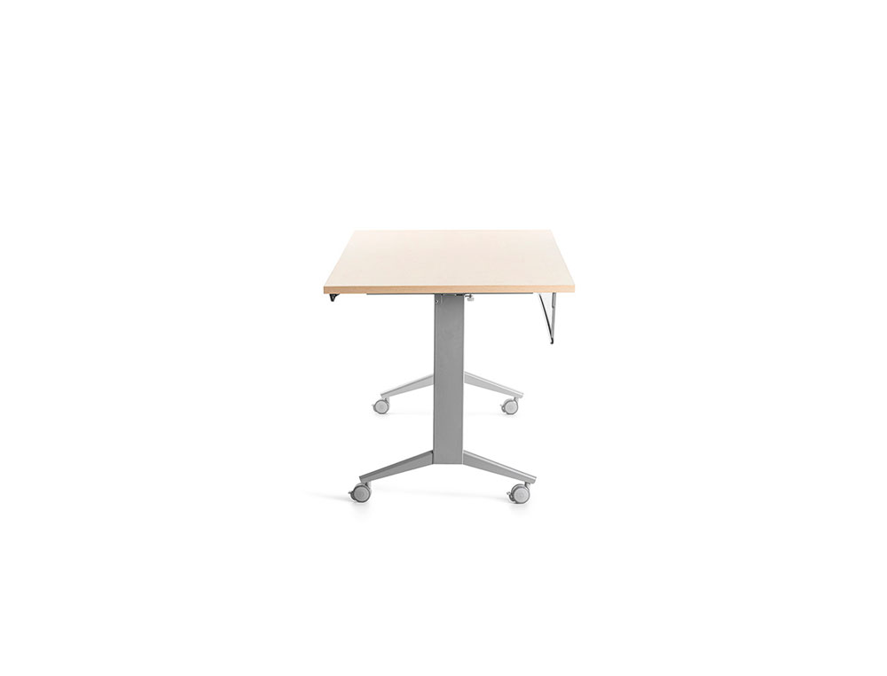 MESA DE OFICINA ROCADA 160X80CM CON TABLERO ABATIBLE 90 ACABADO FD01 GRIS/HAYA