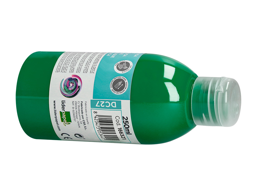 PINTURA ACRILICA LIDERPAPEL BOTE DE 250 ML VERDE OSCURO