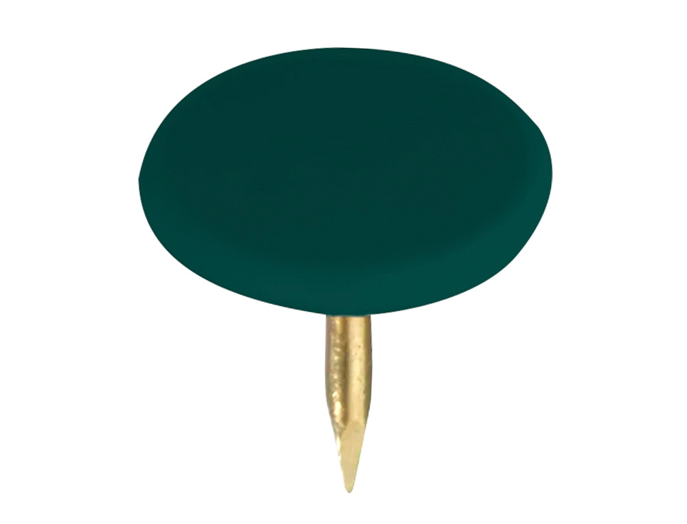 CHINCHETA LISMANIA OFFICE COLOR VERDE OSCURO CAJA DE 100 UNIDADES