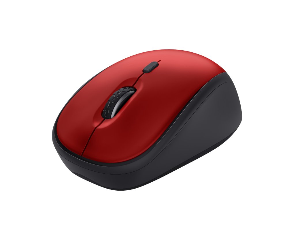 RATON TRUST YVI+ OPTICO INALAMBRICO ECO 4 BOTONES 800/1600 DPI USB 2.0 COLOR ROJO
