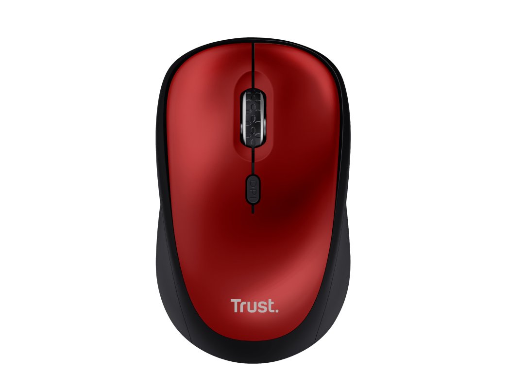 RATON TRUST YVI+ OPTICO INALAMBRICO ECO 4 BOTONES 800/1600 DPI USB 2.0 COLOR ROJO