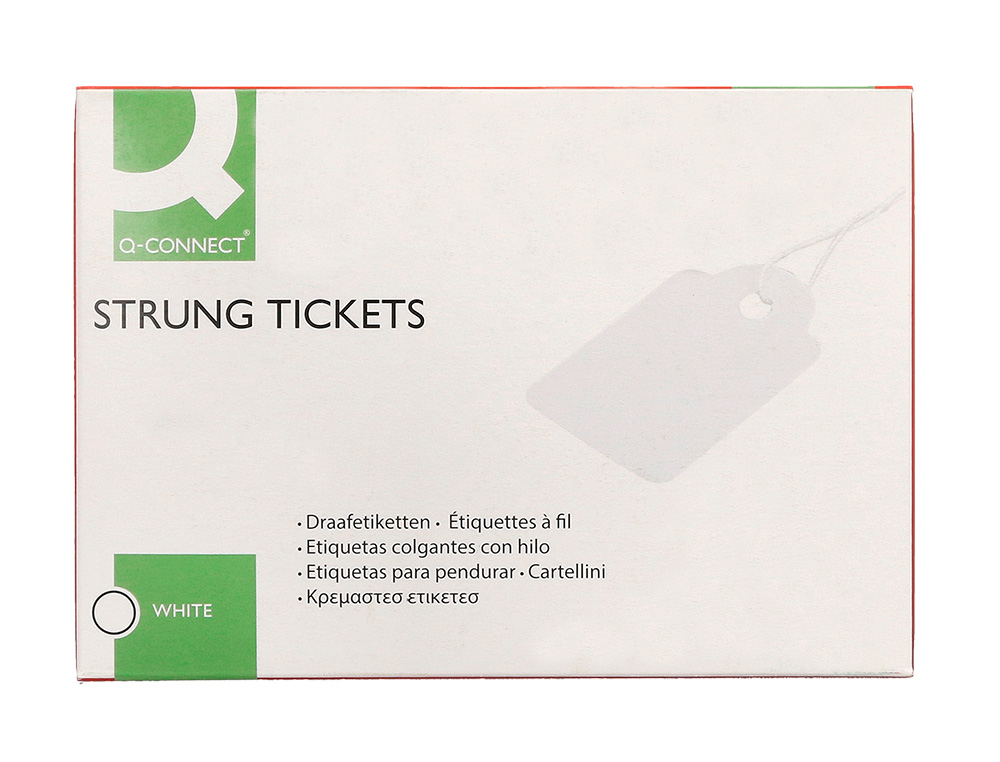 ETIQUETAS COLGANTES Q-CONNECT 28X43 MM CAJA DE 500 UNIDADES
