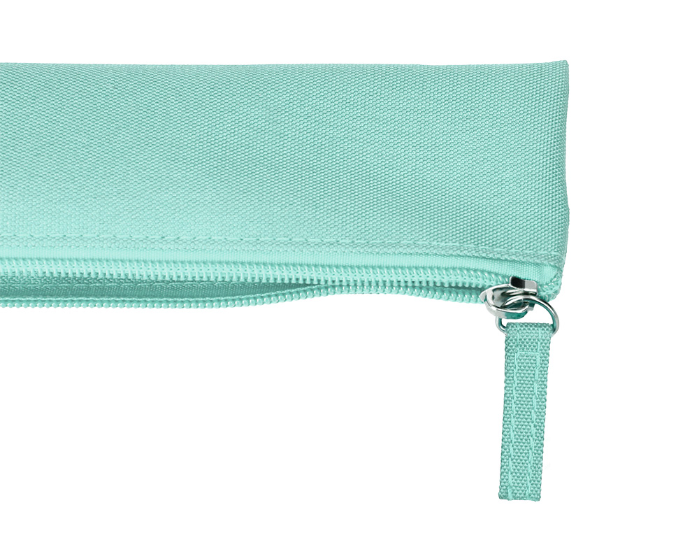 ESTUCHE PORTATODO LIDERPAPEL PLANO ESTRECHO UNA CREMALLERA 200X60 MM VERDE MANZANA