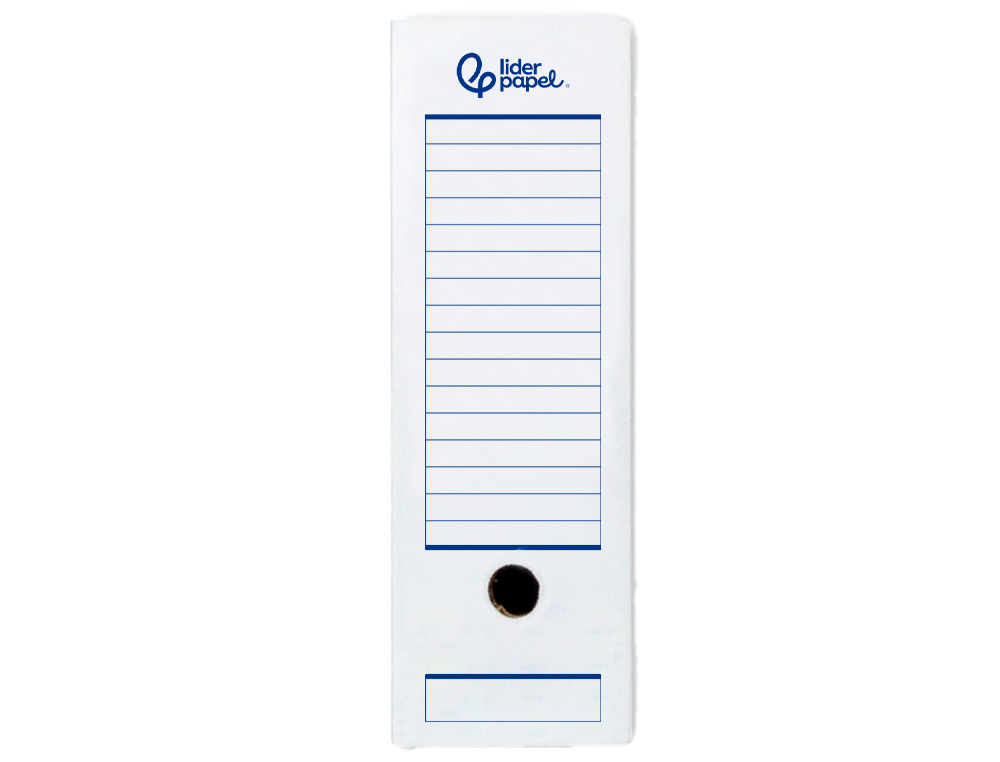 CAJA ARCHIVO DEFINITIVO AUTOMATICA LIDERPAPEL FOLIO CARTON RECICLADO 325G/M2 LOMO 100 MM BLANCO 360X100X255MM