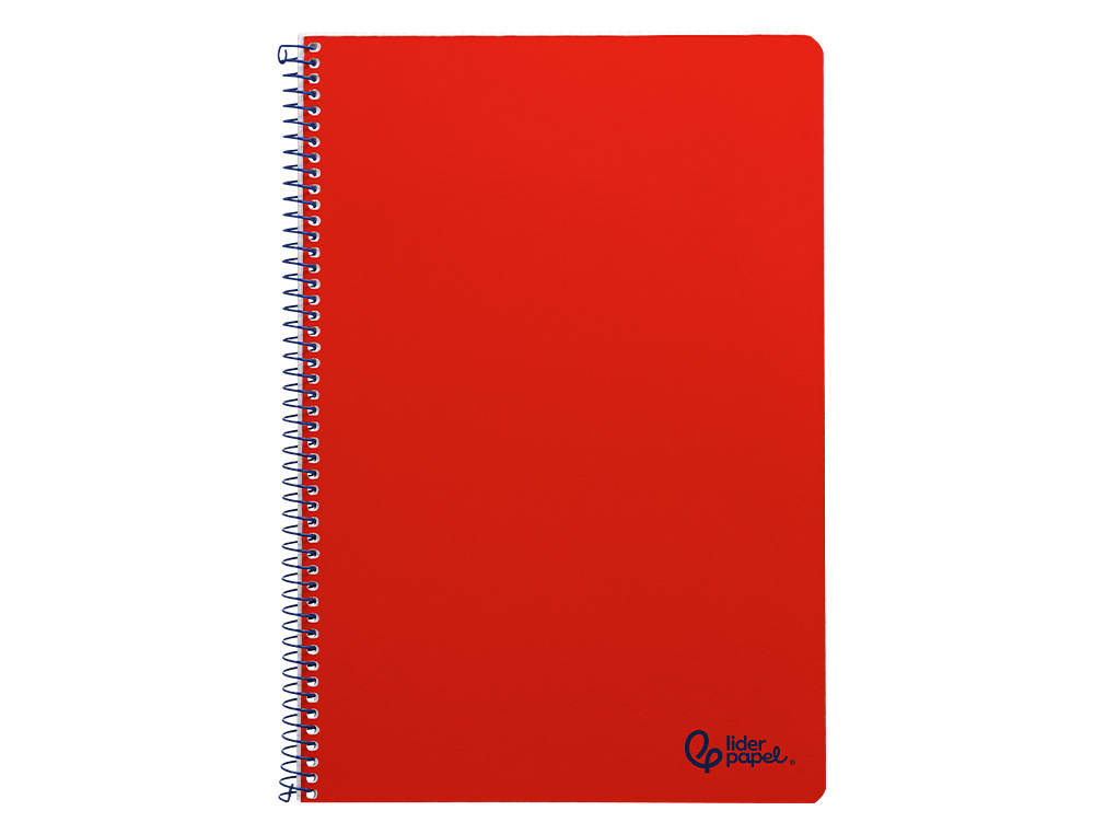 CUADERNO ESPIRAL LIDERPAPEL A4 SMART TAPA BLANDA 80H 75GR CUADRO 4MM CON MARGEN COLOR ROJO